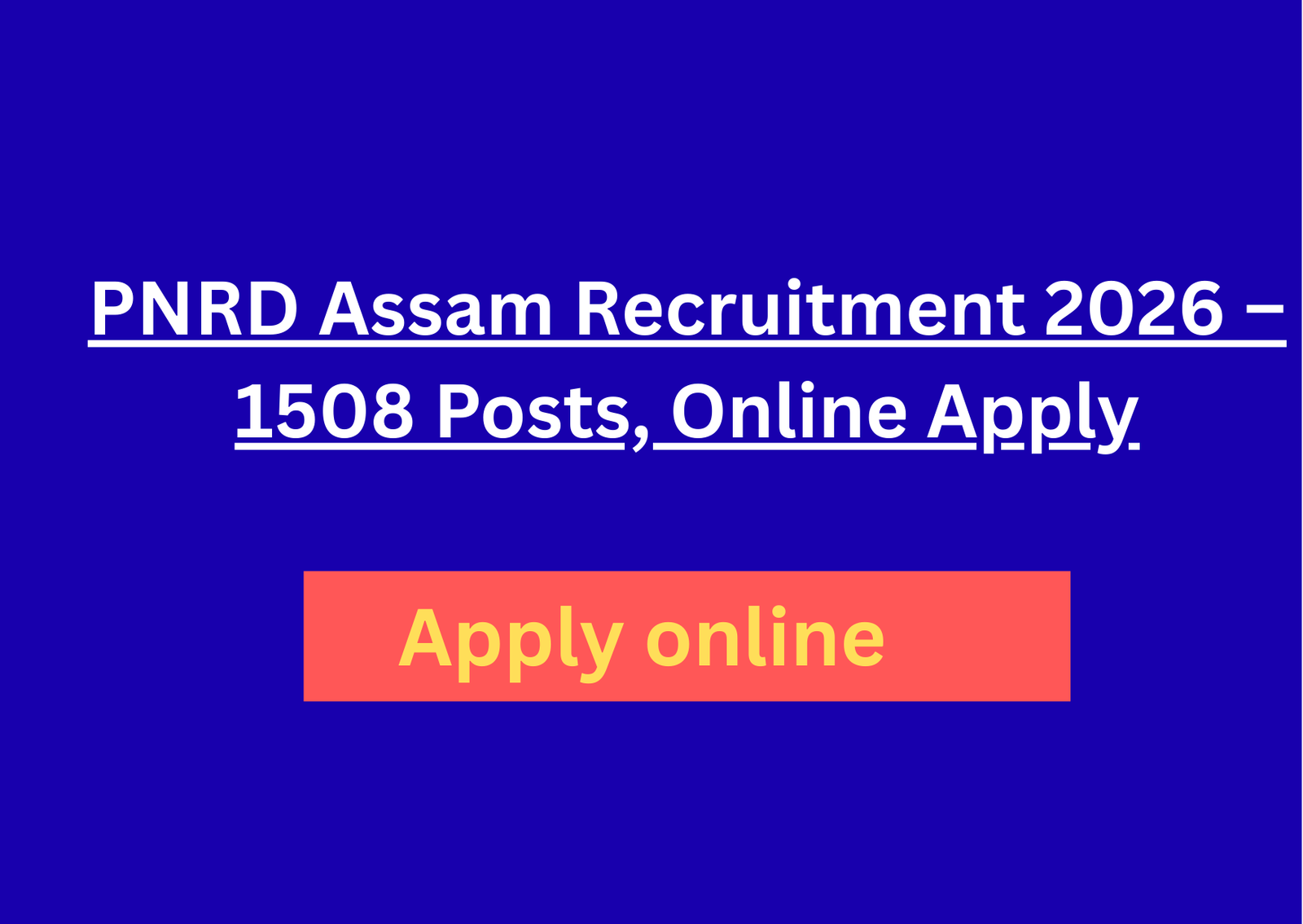 PNRD Assam Recruitment 2026