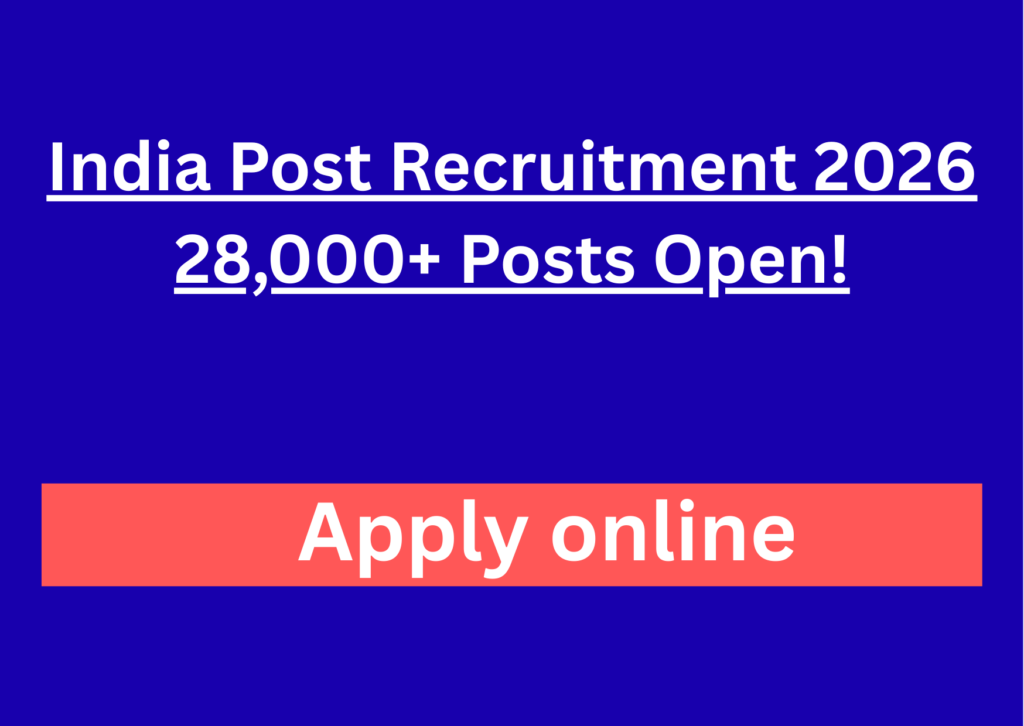 India Post Recruitment 2026 28,000+ Posts Open!